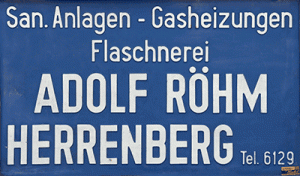 Altes Firmenschild